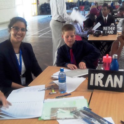 Children at the model UN